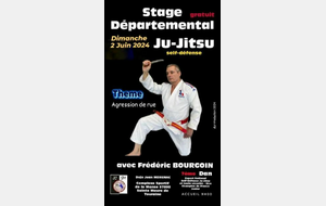 Stage départemental de ju-jitsu : 02 juin 2024